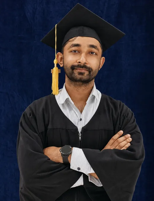 Graduation portrait of Sabit Al Alfi